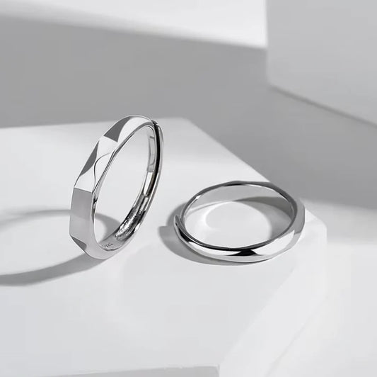 925 silver Ring set I Love You Projection